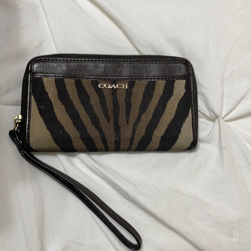 Coach wallet. Zebra print